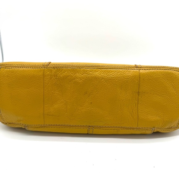 Tignanello Yellow Genuine Leather shoulder Handbag - Picture 12 of 14